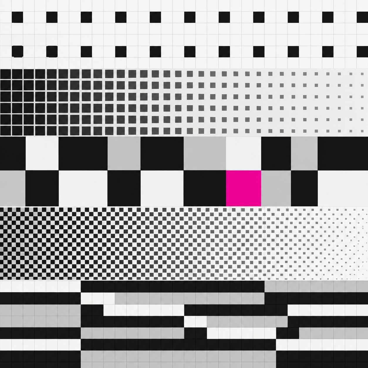 Bandes de pixels représentant des variantes budgétaires